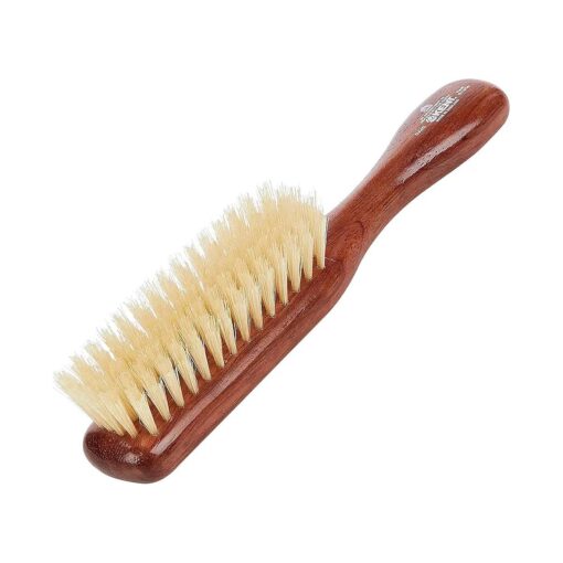 Kent DA4S Finest Women 's Danta Wood, Soft White Bristle, Narrow Grooming Hair Brush - Fine or Thinning Hair, Promotes Shine / Stimulates Scalp