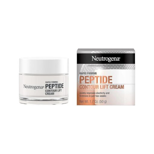 Neutrogena Rapid Firming Peptide Contour Lift Face Cream, Moisturizing Daily Facial Cream to visibly firm & lift skin plus smooth the look of wrinkles, Mineral Oil- & Dye-Free, 1.7 oz