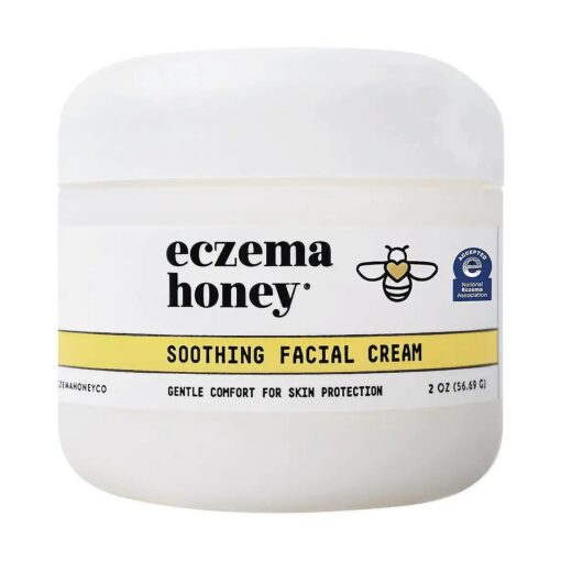 ECZEMA HONEY Soothing Facial Cream - Eczema Lotion for Face, Eyelids, Lips, and More - Natural Dry Skin Repair ( 2 Oz )