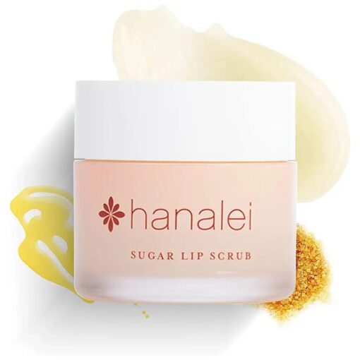 Hanalei Vegan and Cruelty-Free Sugar Lip Scrub Exfoliator | Hawaiian Cane Sugar, Kukui Oil, Shea Butter | Exfoliate, Smooth, Rejuvenate Lips | Made in USA | Lip Care ( 22 g )