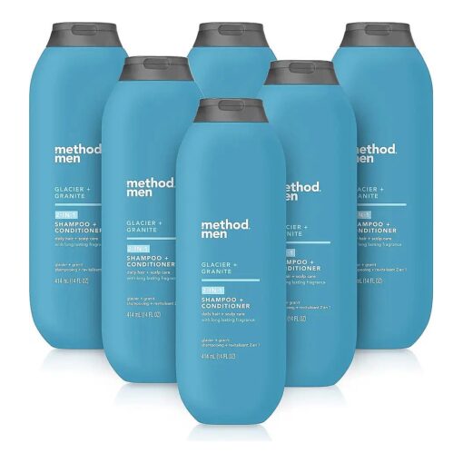 Method Men 2 in 1 Shampoo and Conditioner ; Glacier + Granite ; 14 oz ; 6 pack