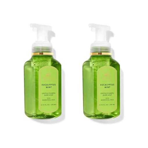 Bath and Body Works Eucalyptus Mint, Gentle Foaming Hand Soap, 8.75 Ounce ( 2-Pack )