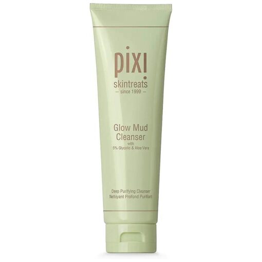 Pixi Beauty Glow Mud Cleanser | Deep Pore Cleanser | Gentle Exfoliator For Radiant Skin | Effective Cleanser For All Skin Types | 4.57 Fl Oz