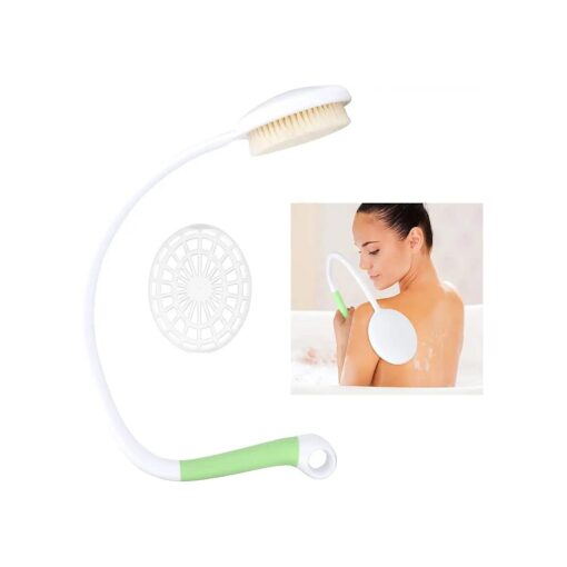 27.5" Back Bath Brush with Long Curved Long Handle, Shower Brush with U-Shaped for Cleaning, Body Scrubber for Elderly, Disabled, Post-Surgery, Limited Mobility, Spine Pain, Frozen Shoulder