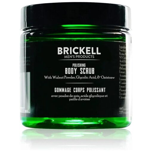 Brickell Men 's Polishing Body Scrub for Men, Natural and Organic Body Exfoliator to Remove Dirt, Prevent Blemishes, and Brighten Skin ( 8 ounce )