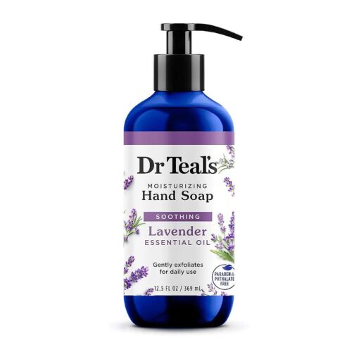 Dr Teal 's Gentle Exfoliating Liquid Hand Soap, Lavender Essential Oil, 12.5 fl oz ( Packaging May Vary )