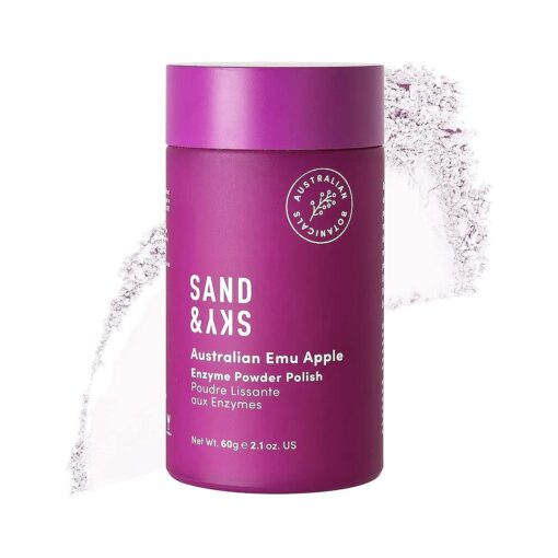 Sand & Sky Australian Glow Berries Enzyme Powder Polish Face Peel, Enzyme Exfoliator, Facial Cleanser and Exfoliating Face Wash Skin Care .