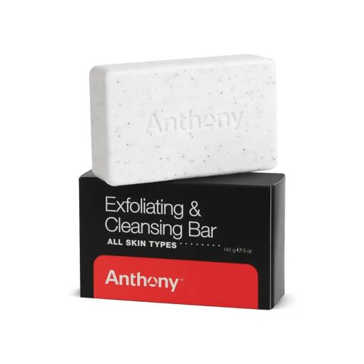 Anthony Mens Soap Bar Exfoliating Soap : Grapefruit Scent - Contains Cucumber Extract, Jojoba, Shea Butter, Squalane and Coconut Oils, Moisturizes & Exfoliates Body Skin 5 Oz