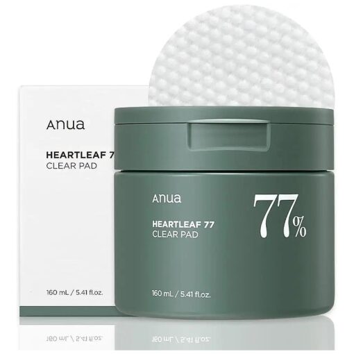 ANUA Heartleaf 77 Toner Pad 70 Sheets, PHA Dead Skin Care Low pH Daily Toner Pad exfoliating