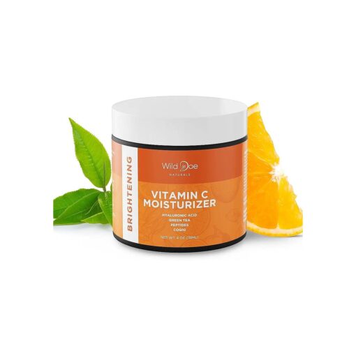 Vitamin C Face & Neck Moisturizer - Firming Eye Cream, Anti-Aging, Glowing Skin with Green Tea, Hyaluronic Acid, Vitamin E, Jojoba Oil 4oz