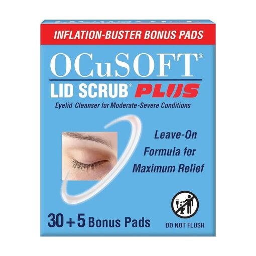 OCuSOFT Lid Scrub Plus 35 Count Inflation Buster with 5 Extra Pads