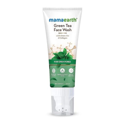 Mamaearth Green Tea Face Wash With Green Tea & Collagen For Open Pores - 100 ml