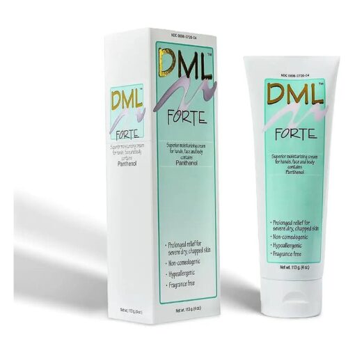 DML Forte Skin Care- Super-Hydrating Hand, Face, and Body Moisturizer/Hypoallergenic Face Moisturizer for Dry and Cracked Skin/Gentle Moisturizing Cream Safe for Faces and Sensitive Skin / 4 oz