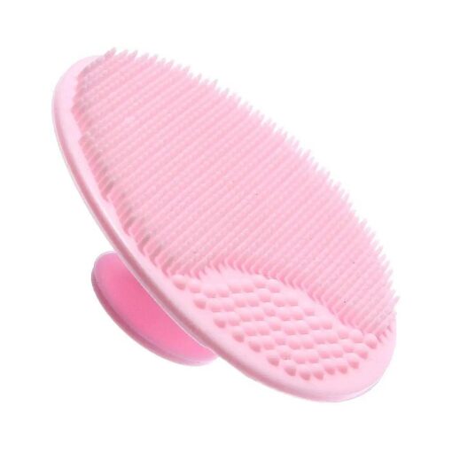 Cleaning Pad Wash Face Facial Exfoliating Brush SPA Skin Scrub Cleanser Tool Face Massager ( Light Pink )