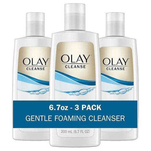 Olay Cleanse Gentle Foaming Face Cleanser for Sensitive Skin, Fragrance Free, 6.7 Fl Oz ( Pack of 3 )