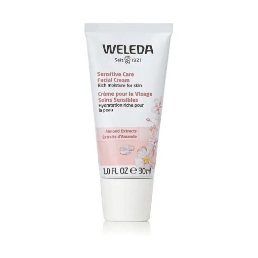 Weleda Sensitive Care Face Cream, 1 Fluid Ounce, Fragrance Free, Plant Rich Moisturizer with Sweet Almond Oil