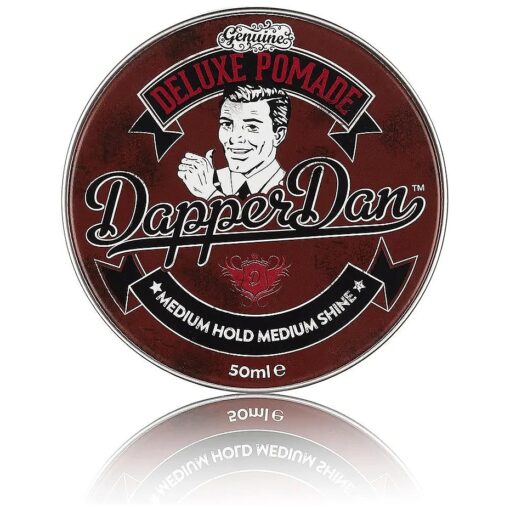 Dapper Dan Deluxe Pomade, Medium Hold Medium Shine Hair Pomade for Men, Versatile and Flexible Water Based Pomade, for a Professional Look, 1 x 50ml