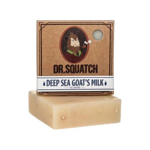 Dr. Squatch All Natural Bar Soap for Men with Medium Grit, Deep Sea Goat 's Milk