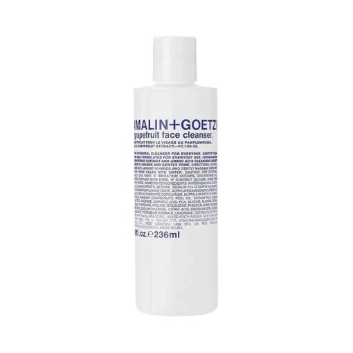 Malin + Goetz Grapefruit Face Cleanser, 8 Fl, Oz, - Men & Women Facial Cleanser for All Skin Types, Face Wash & Toner, Cleansing Facial Wash, Vegan & Cruelty Free