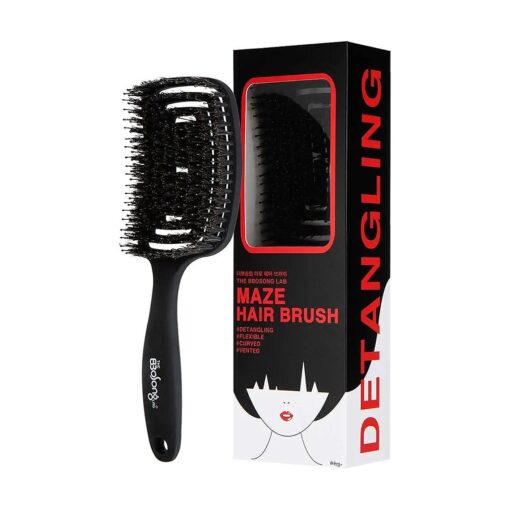 Maze Hair Brush - Curved and Flexible Brush Head, Fast Drying, Detangling, for All Hair Types