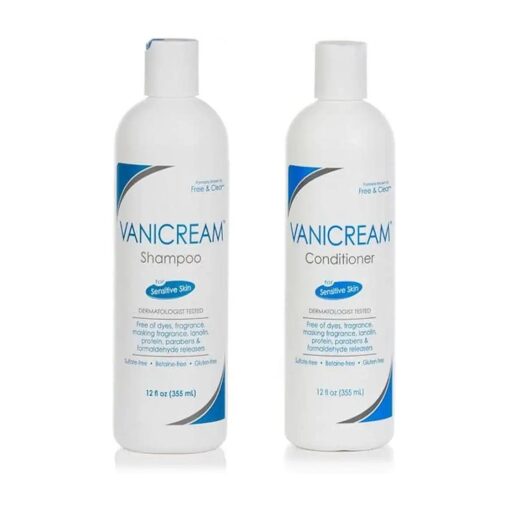 Vanicream Hair Conditioner, 12 Oz & Hair Shampoo, 12 Oz - Formulated for all Hair Types - Packaging May Vary