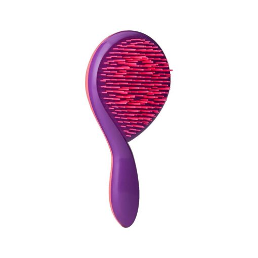 Michel Mercier The Girlie Detangle Brush - Painless Detangling Brush - Easy Grip Hair Brush Design - Thick and Curly Hair - Pink-Purple - 1 pc