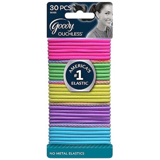 Goody WoMens Ouchless Braided Elastics, Neon Tribal, 30 Count