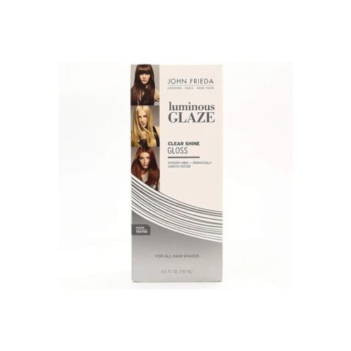 John Frieda Luminous Glaze Clear Shine Gloss, Anti-Fade, Color Enriching Gloss, Safe for Color Treated Hair, 6.5 Ounces