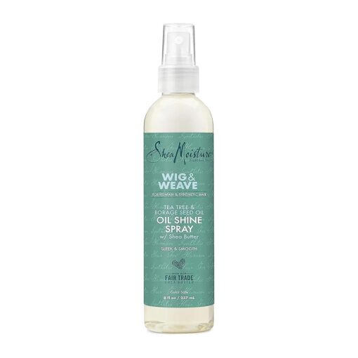 Oil Shine Hair Spray for Wig and Weave, Tea Tree and Borage Seed Oil, Paraben-free Hair Shine Spray, 8 FL Oz