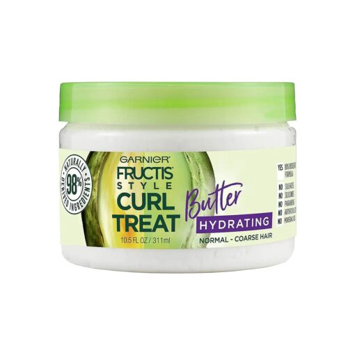 Garnier Fructis Style Curl Treat Hydrating Butter for Normal to Coarse Curly Hair, 10.5 Ounce Jar