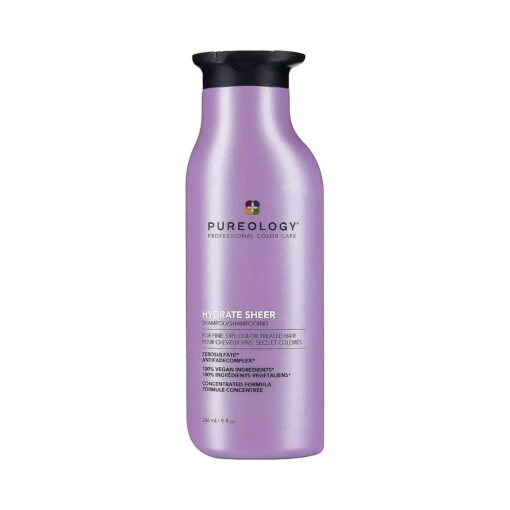 Pureology Hydrate Sheer Nourishing Shampoo | For Fine, Dry Color Treated Hair | Sulfate-Free | Silicone-Free | Vegan