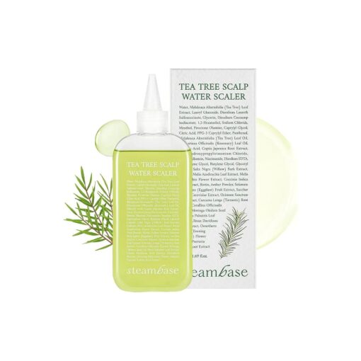 Tea Tree Scalp Water Scaler | Dry Scalp Cleansing and Hydration | Natural BHA & Tea Tree | Remove Hair Odor & Scalp Buildup | Water Type Hypoallergenic Scalp Exfoliator, 8.42 fl oz