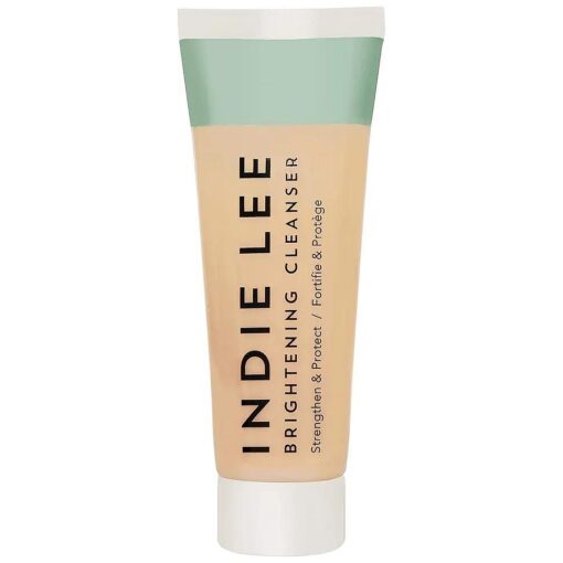 Indie Lee Brightening Facial Cleanser - Daily Hydrating Cleanser, Makeup Remover & Exfoliating Face Mask to Brighten, Firm & Protect Dry Skin - Clean, Gentle Face Wash ( 1oz )