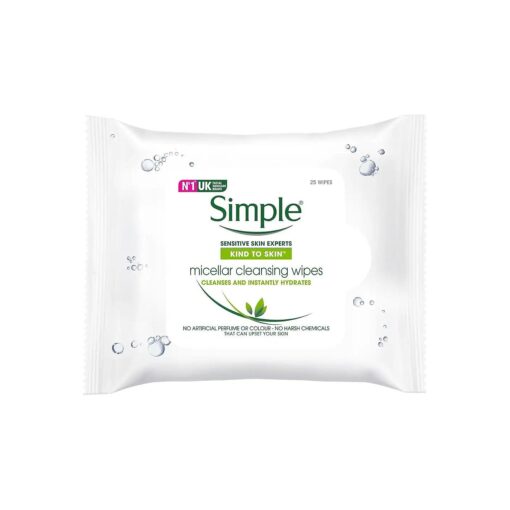 Simple Kind to Skin Micellar Cleansing Wipes 25s Pack of 3 ( 75 Wipes )