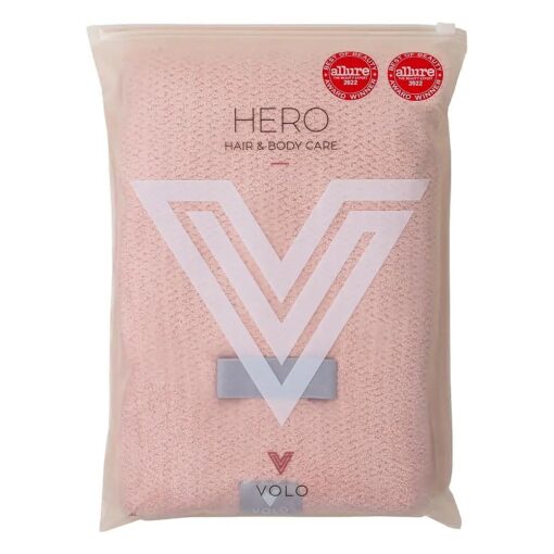 VOLO Hero Cloud Pink Hair Towel | Ultra Soft, Super Absorbent, Quick Drying Nanoweave Fabric | Reduce Dry Time by 50 % | Towel Wrap for All Hair Types | Anti Frizz & Anti Breakage | Reusable Packaging