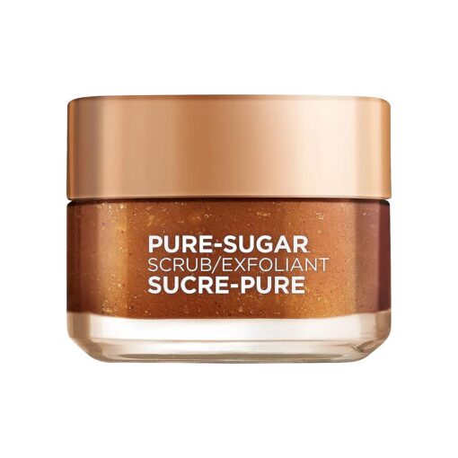 L'Oreal Paris Skin Care Pure Sugar Face Scrub with Grapeseed for Dull Skin to Smooth and Glow, 1.7 fl, oz .