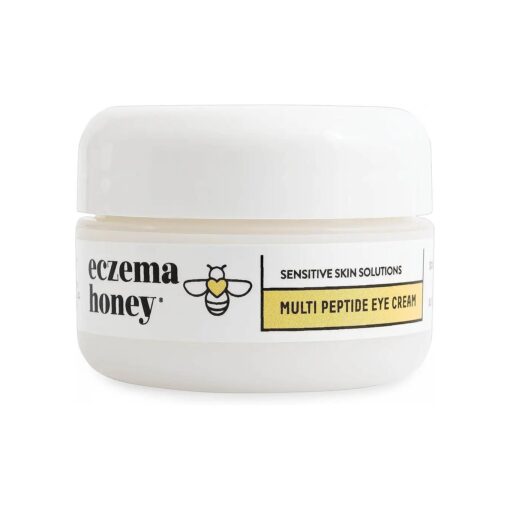 ECZEMA HONEY Multi Peptide Eye Cream - Anti Aging Eye Cream for Dark Circles & Puffiness - Facial Skin Care Products for Eczema, Dry & Sensitive Skin ( 0.5 Oz )