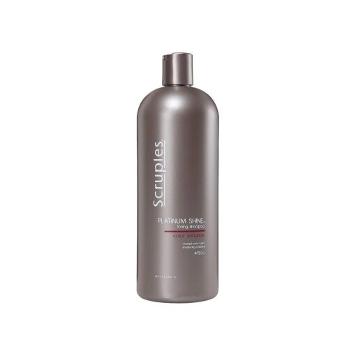 Scruples Platinum Shine Shampoo - Purple Toning Shampoo for Extending and Enhancing Blonde Hair - Cools Down Brassiness, Yellow & Orange Hues - Moisturizing Violet Shampoo for All Hair Types ( 33.8 oz )