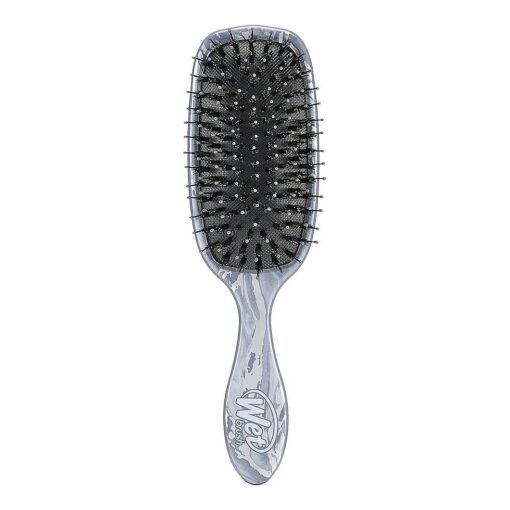 Wet Brush Shine Enhancer Paddle Brush, Marble Silver - Hair Detangler Brush with Ultra Soft Bristles, Infused With Natural Argan Oil, Shiny Detangle & Smooth Hair, Wet or Dry, For All Hair Types