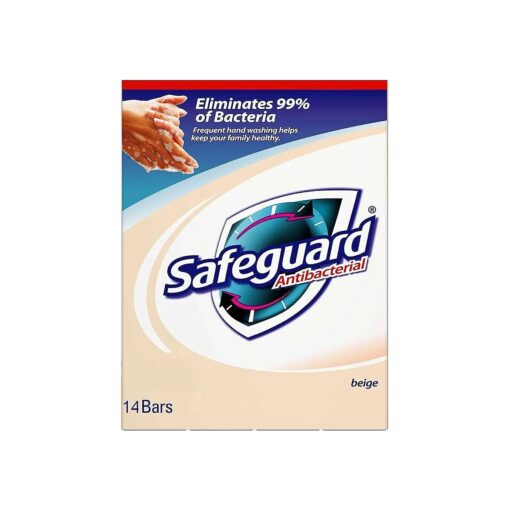 Safeguard 14 bars 4 ounce ( 113 gram ) each beige washes away bacteria antibacterial soap bar