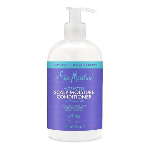 SheaMoisture Scalp Moisture Conditioner Aloe Butter & Vitamin B3 for Moisturized Hair Fair Trade, Sulfate-Free 13oz