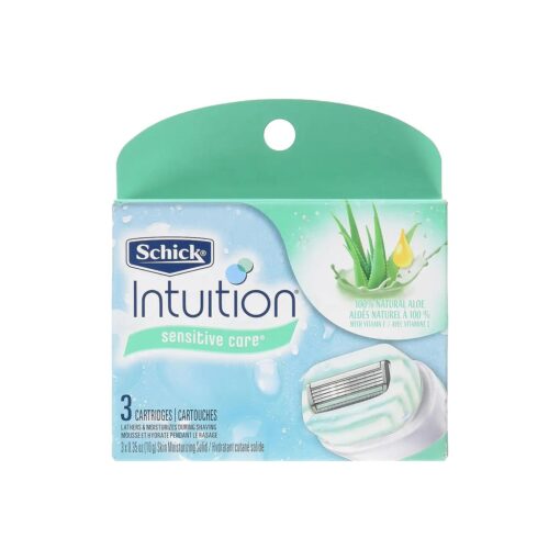 Schick Intuition Sensitive Care Razor Blade Refill Cartridges, 3 Count ( Packaging may vary )