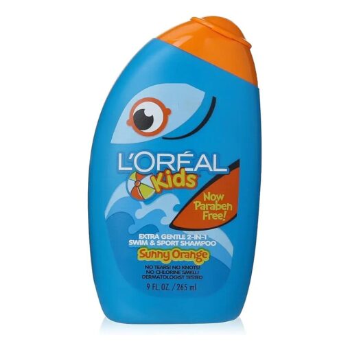 L'Oreal Paris Kids Extra Gentle 2-in-1 Shampoo, Sunny Orange Swim, Citrus, 9 Fl Oz