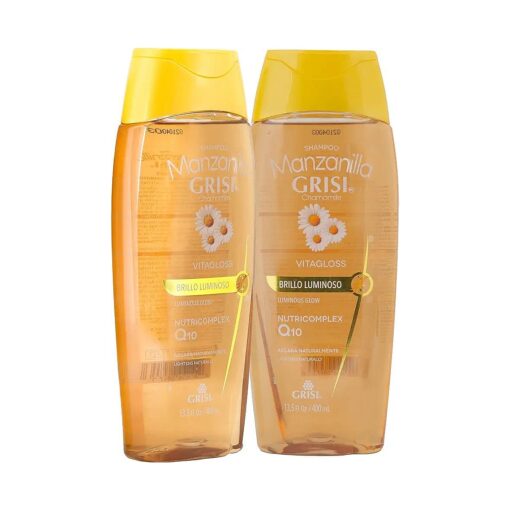 Manzanilla Grisi, Cleansing Shampoo with Chamomile Extract, 2 Pack, 13.5 FL Oz, Bottles