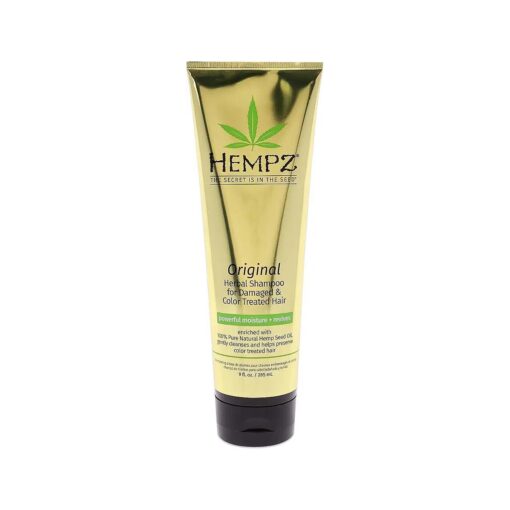 Hempz Original Herbal Shampoo for Damaged and Color Treated Hair, Pearl Yellow, Floral/Banana, 9 Fluid Ounce