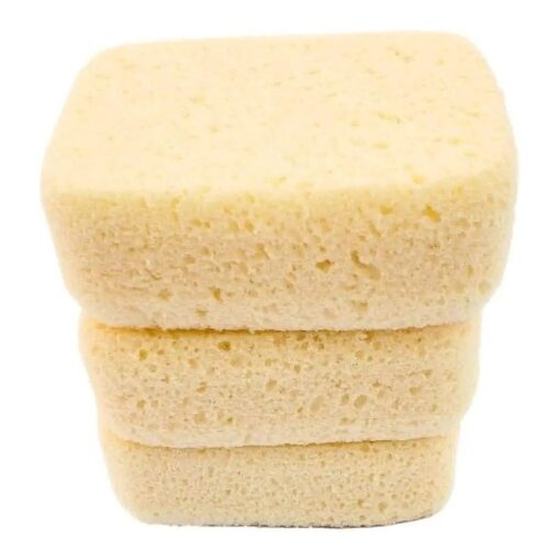 Foam Bath Sponge Shower Sponge 3 Count ( Smooth Yellow )