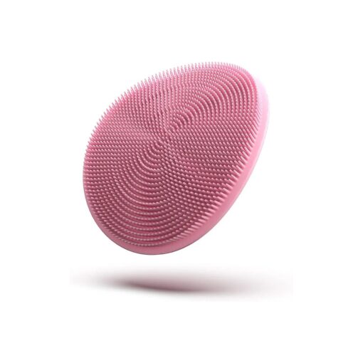 Boie USA Loop Body Scrubber - Soft Silicone-Like Exfoliating Shower Scrubber, Body Cleansing Brush - Hang-to-Wall Loofah Replacement - Antimicrobial Body Exfoliator for All Skin Types - Pink