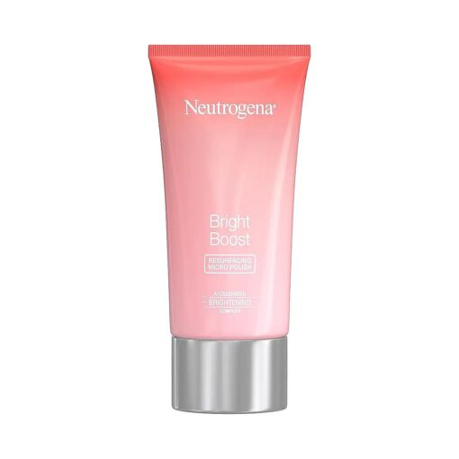 Neutrogena Bright Boost Resurfacing Facial Exfoliator with Glycolic and Mandelic AHAs Gentle Skin Resurfacing Face Cleanser for Bright Smooth Skin, Micro Polish, 2.6 Fl Oz