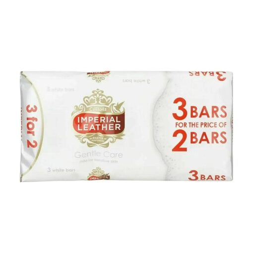 Imperial Leather Gentle Care For Sensitive Skin White Bar Soap 100G, 3 Count ( Pack of 4 )