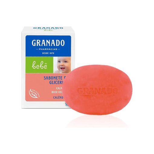 Granado - Linha Bebe ( Calendula ) - Sabonete em Barra de Glicerina 90 Gr - ( Baby ( Chamomile ) Collection - Glycerin Bar Soap Net 3.17 Oz )